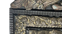 Large Late 19th Century French Cushion Mirror With Floral Motifs