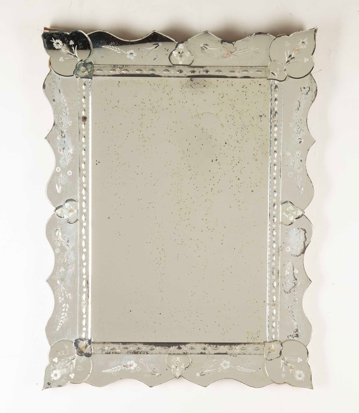 Large Mid-20th Century Venetian Mirror