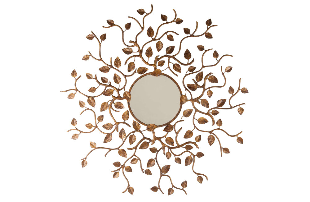 Large Mid-Century Spanish Wrought Iron Vine Mirror