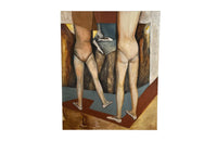 Large 20th Century Oil On Canvas Painting 'The Ballet Class'