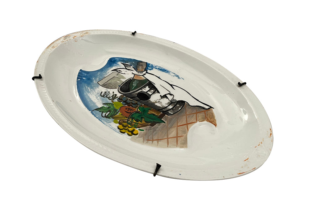 Large 19th Century French Haviland creamware platter.