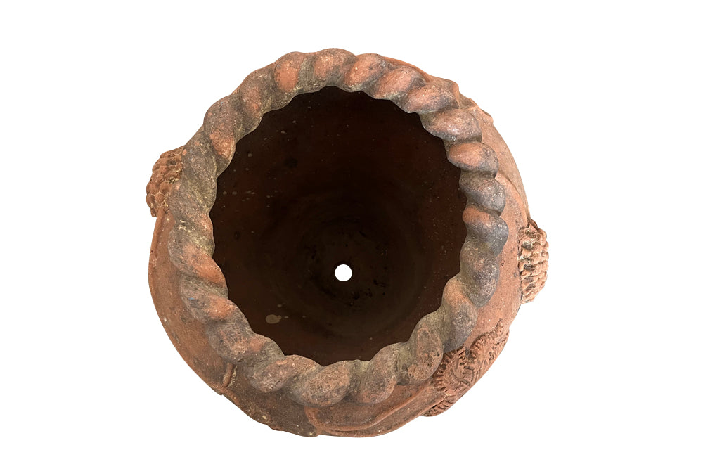 Large Mid-Century French Terracotta Decorative Planter