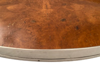 Large Mid-Century Spanish Oval Burr Wood Tray