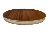 Large Mid-Century Spanish Oval Burr Wood Tray