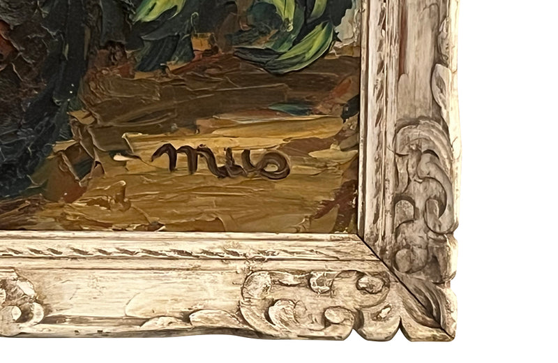 Large 20th Century French oil on canvas painting entitked 'Tournesols' (Sunflowers)