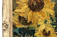 Large 20th Century French oil on canvas painting entitked 'Tournesols' (Sunflowers)