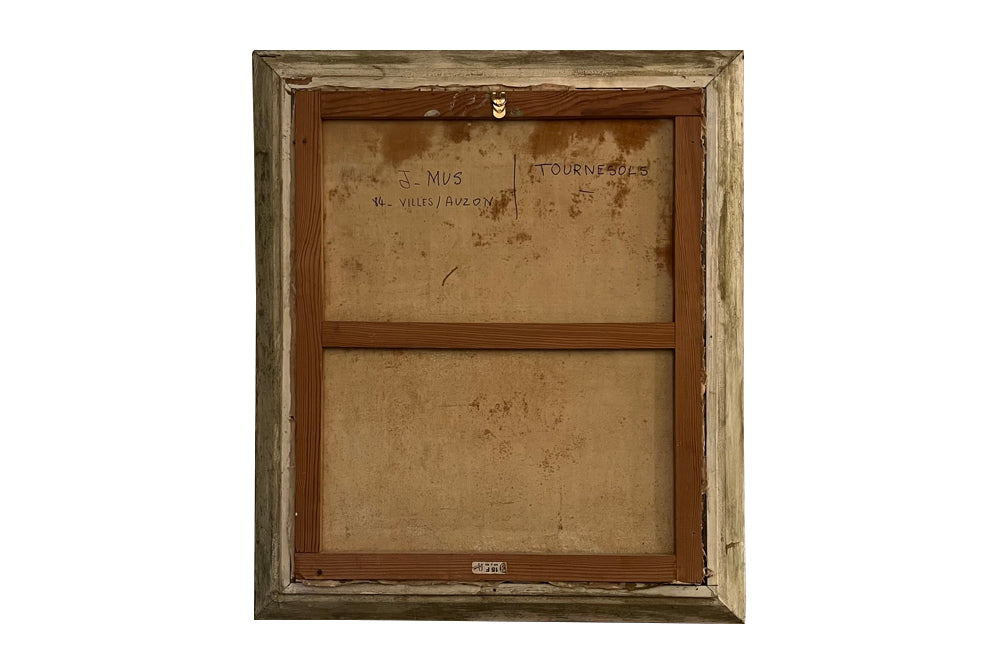 Large 20th Century French oil on canvas painting entitked 'Tournesols' (Sunflowers)