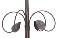 Large mid 20th century French Iion floral and foliate chandelier