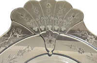 An elegant large Mid-Century Italian Venetian style oval mirror.