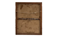 Large 20th Century French oil on canvas painting of a female nude draping a long pink scarf over her shoulders by Jean Perret