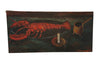 Large mid 20th century French still life painting of a lobster 