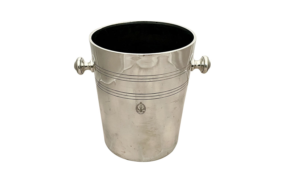 LARGE 1930'S ART DECO SILVER PLATE CHAMPAGNE BUCKET