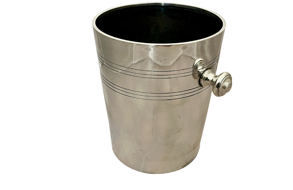 LARGE 1930'S ART DECO SILVER PLATE CHAMPAGNE BUCKET