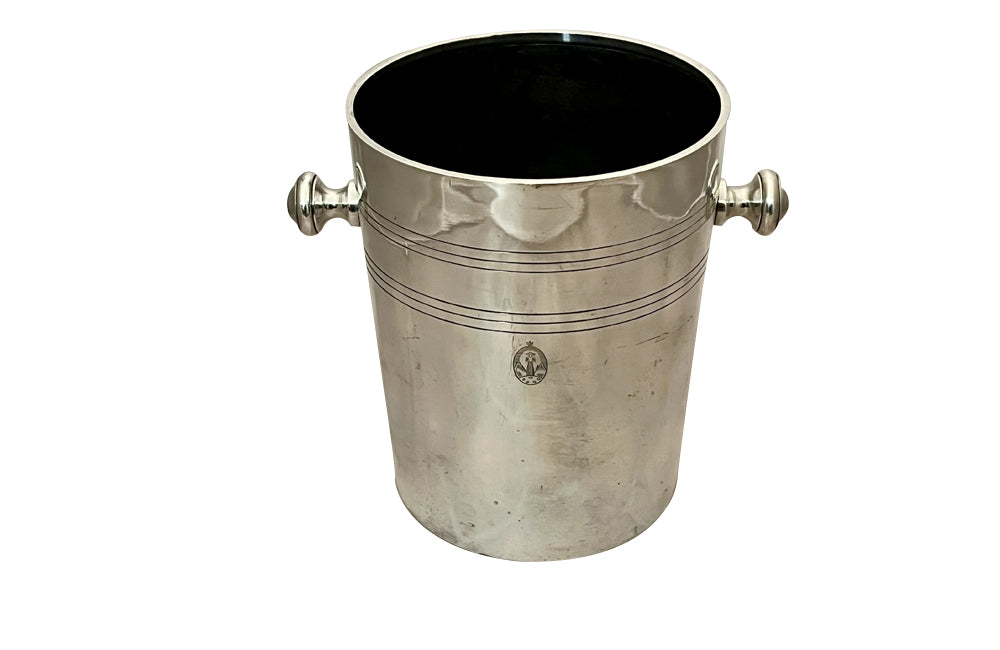 LARGE 1930'S ART DECO SILVER PLATE CHAMPAGNE BUCKET