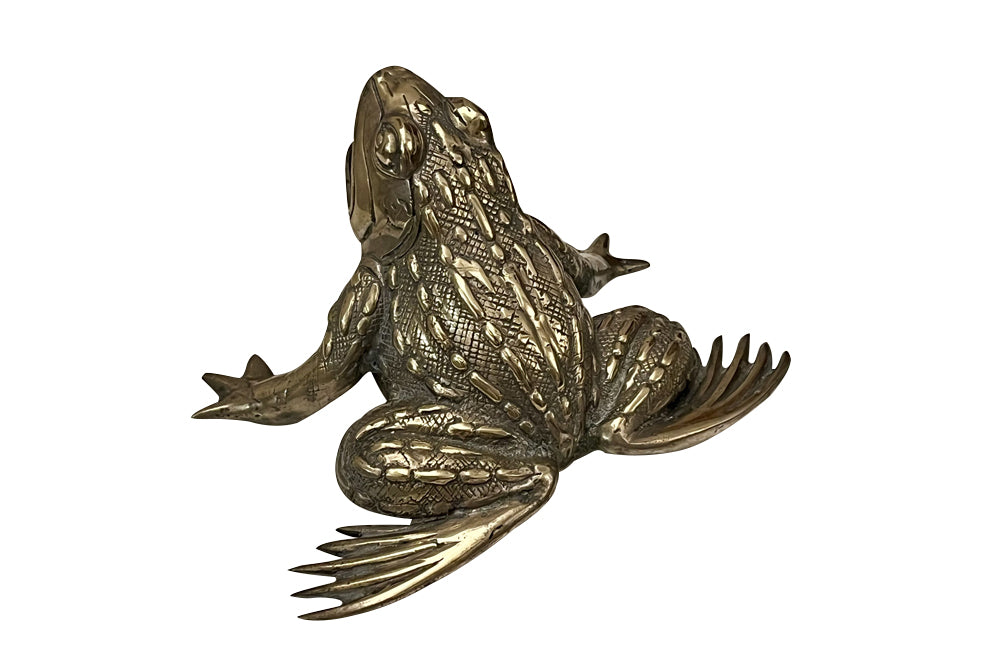 LARGE MID-CENTURY ITALIAN SILVER PLATE FROG