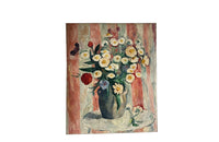 Mid-20th Century French Still Life Painting 'Bouquet of Flowers in Confit Pot'