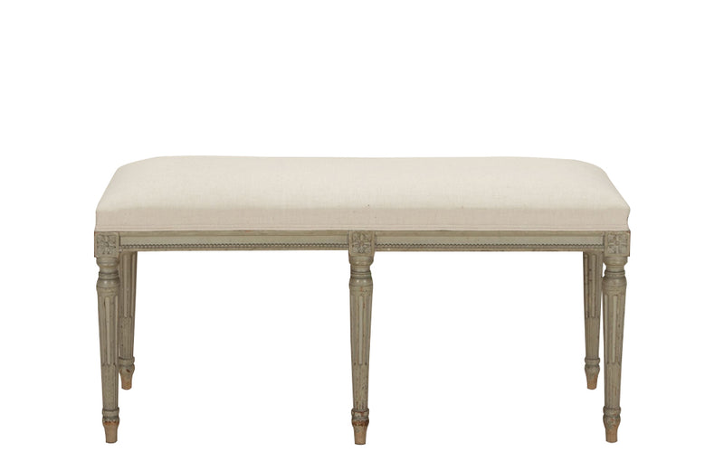 Antique bench French painted bench in the style of Louis XVI late 19th Century - French antique furniture