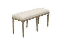 Antique bench French painted bench in the style of Louis XVI late 19th Century - French antique furniture