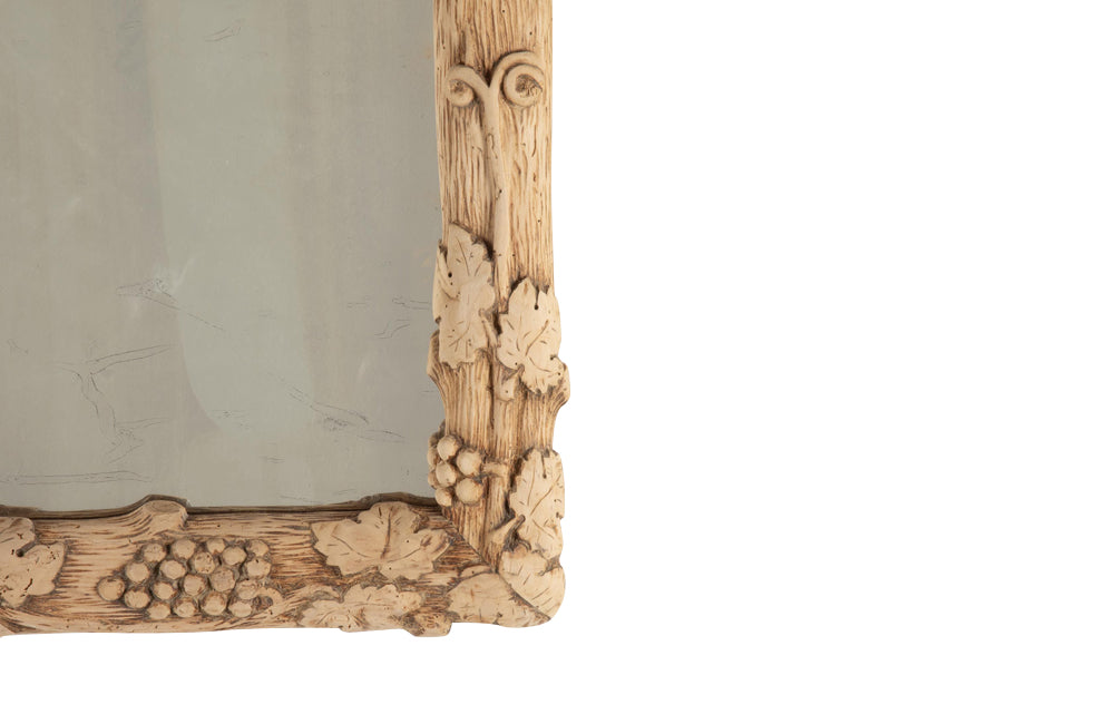 Late 19th Century French Carved Grape Vine Mirror