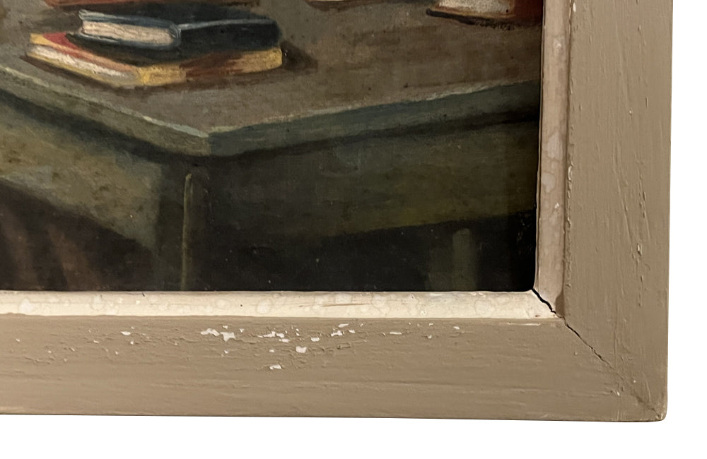 Small Late 19th Century Italian Painting 'Three Monks'