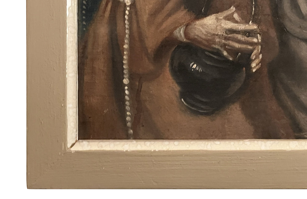 Small Late 19th Century Italian Painting 'Three Monks'