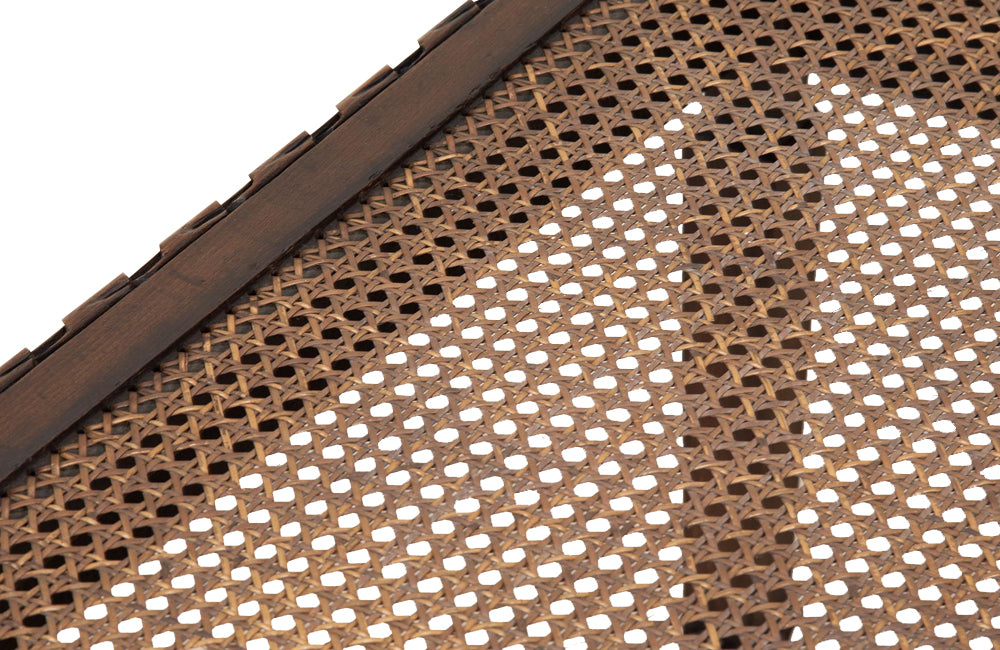 Large 19th Century Louis XVI Revival Caned Walnut Banquette