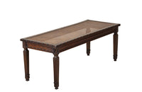 Large 19th Century Louis XVI Revival Caned Walnut Banquette