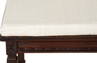 Large 19th Century Louis XVI Revival Caned Walnut Banquette