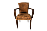 French leather desk / bridge armchair Circa 1940