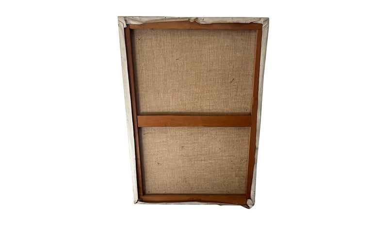 Large oil on canvas painting of four nudes after Lempika