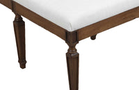 Large early 20th Century French walnut banquette in the Neo-Classical style.