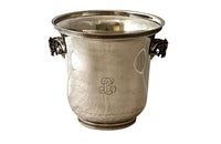 Elegant French silver plate champagne cooler for the renown champagne house of Louis Roederer. 