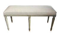 Antique bench French painted bench in the style of Louis XVI late 19th Century - French antique furniture