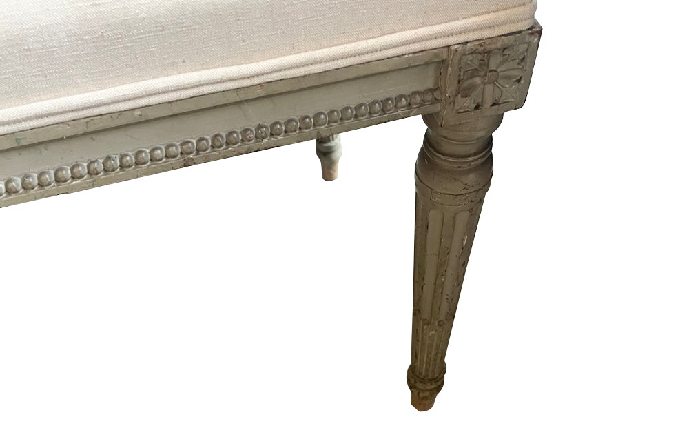 19TH CENTURY FRENCH LOUIS XVI REVIVAL BANQUETTE