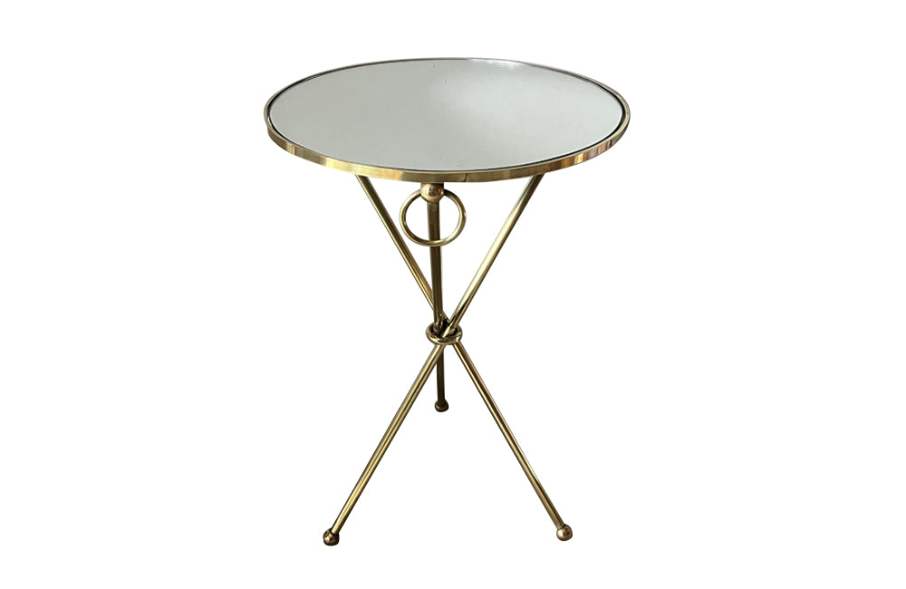 Mid Century Brass tripod table in the Maison Jansen style - mid century side table