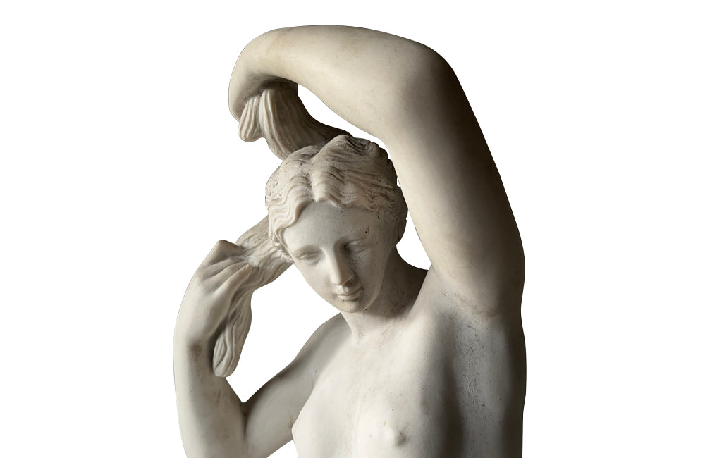 20th Century marble statue of Venus Anadyomene