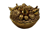 Italian mid 20th century lidded ice bucket in the form of a fruit filled basket by Mauro Manetti