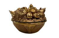 Italian mid 20th century lidded ice bucket in the form of a fruit filled basket by Mauro Manetti