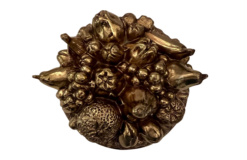 Italian mid 20th century lidded ice bucket in the form of a fruit filled basket by Mauro Manetti