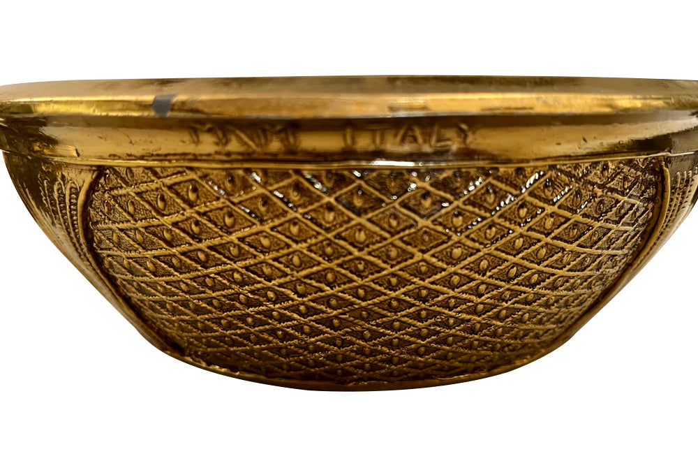 Italian mid 20th century lidded ice bucket in the form of a fruit filled basket by Mauro Manetti