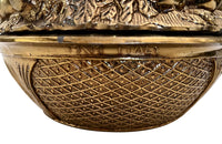 Italian mid 20th century lidded ice bucket in the form of a fruit filled basket by Mauro Manetti