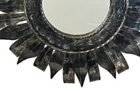 1960's French metal sunburst mirror