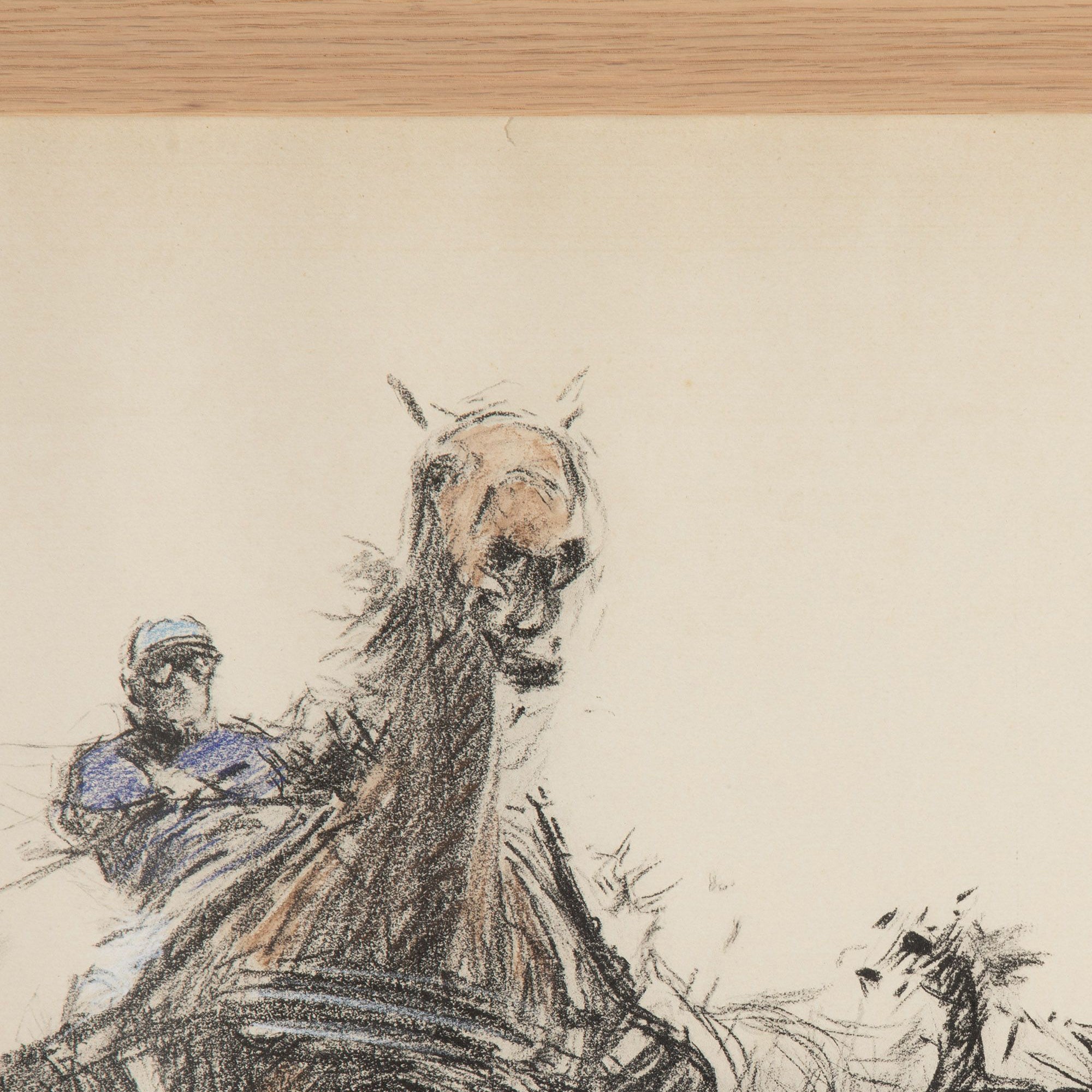 Mid-Century French 'Harnness Racing' Print After Louis-Ferdinand Malespina