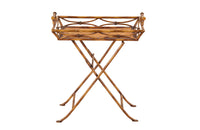 Mid-Century Italian Folding Faux Bamboo Tray Table