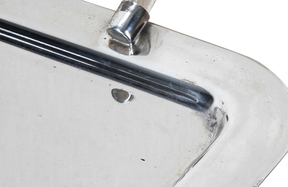 Mid-Century Italian Silverplate Tray With Lucite Handles