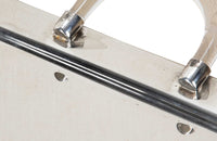 Mid-Century Italian Silverplate Tray With Lucite Handles