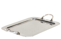 Mid-Century Italian Silverplate Tray With Lucite Handles