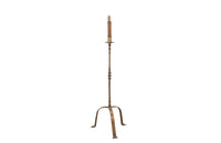 20th Century Spanish Gilt Iron Floor Lamp