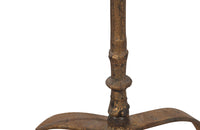 20th Century Spanish Gilt Iron Floor Lamp