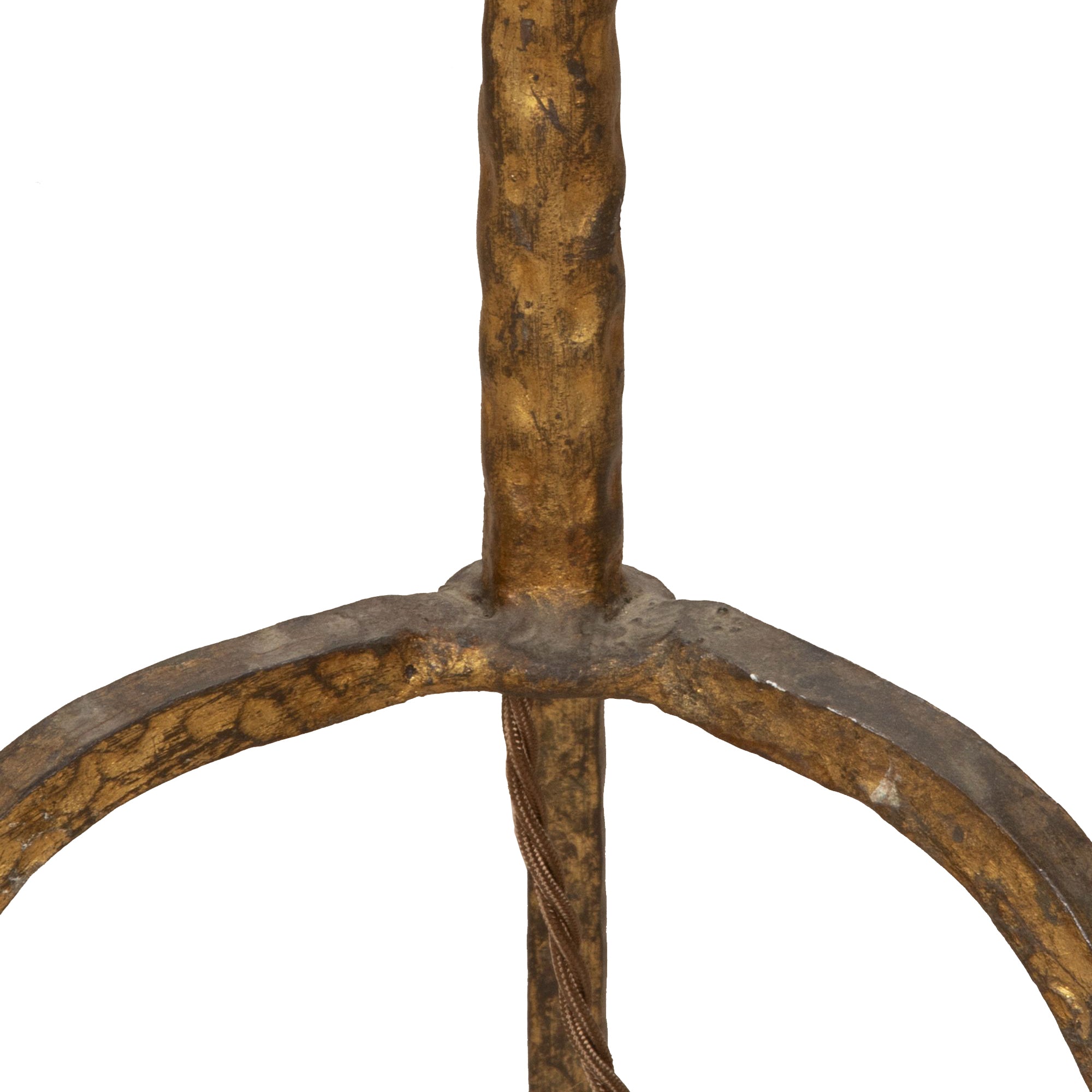 Mid-Century Spanish Gilt Iron Floor Lamp